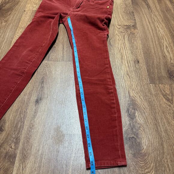 Pilcro & the Letterpress Rust Red High Rise Skinny Cords Corduroy Pants Size 26 - Picture 11 of 11